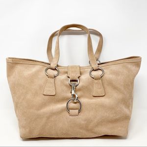 Miu Miu Tan Suede Handbag